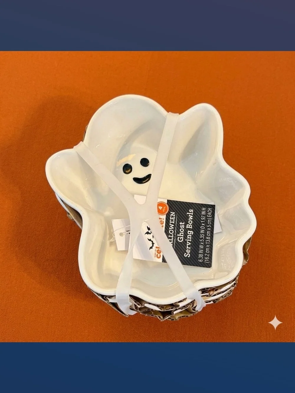 White Ghost Candy Dishes - Halloween Party Decor